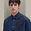 Embroidered boxy fit denim shirt, View: Worn, worn, view 5 of 6