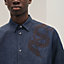 Embroidered boxy fit denim shirt, view 4 of 4