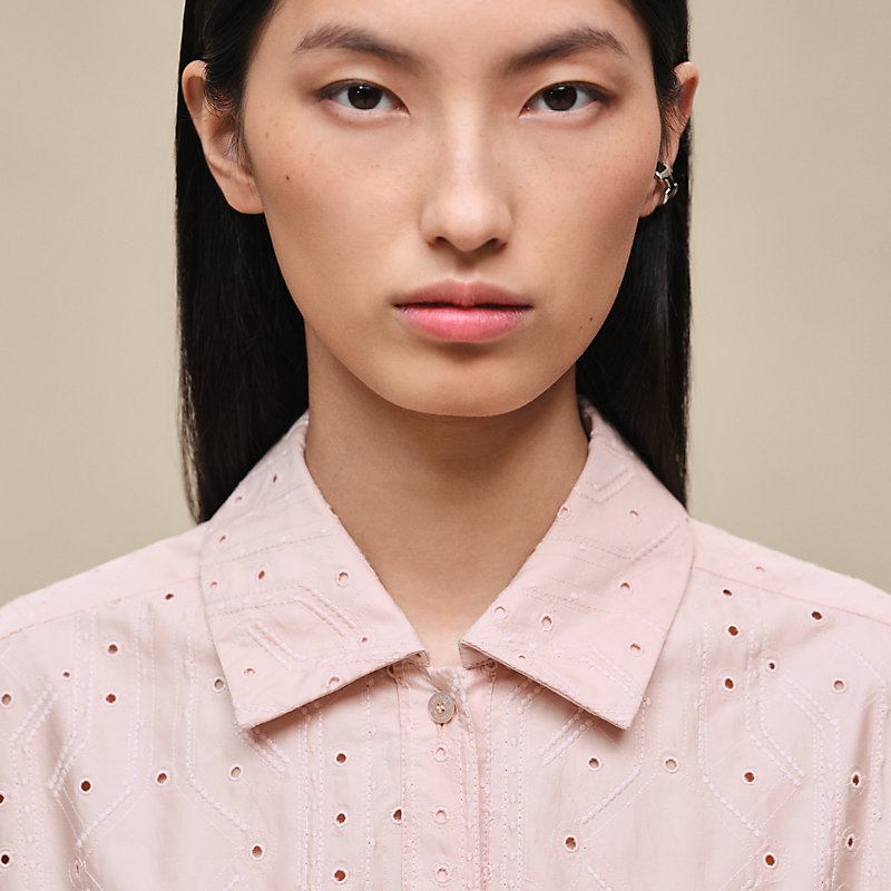 Embroidered drawstring dress