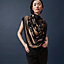 View: Worn, Embroidered Fantaisie d'Etriers shawl 140