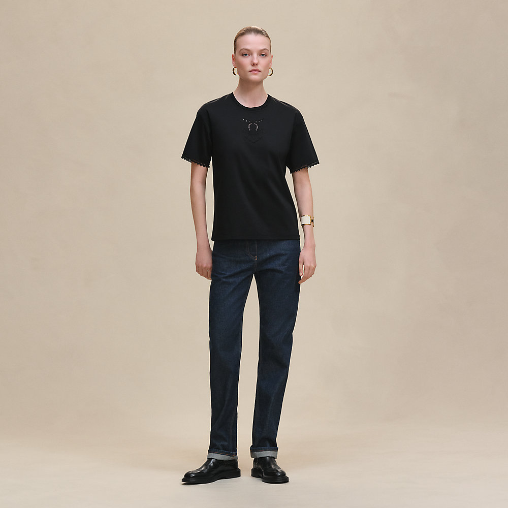 Embroidered maxi t-shirt | Hermès Mainland China