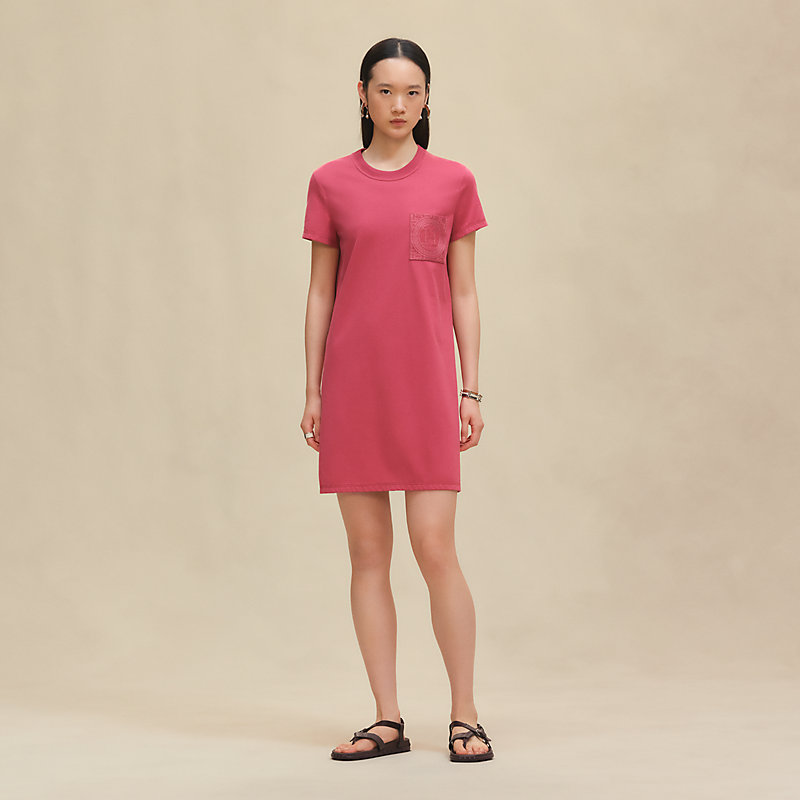 Embroidered pocket dress