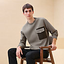 View: Worn, "Empreinte sellier cuir" crewneck sweater