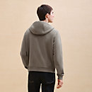 View: Worn, "Empreinte sellier cuir" zipped hooded sweater