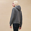 View: Worn, "Empreinte sellier cuir" zipped hooded sweater