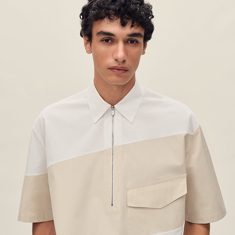 "En diagonale" boxy fit polo shirt