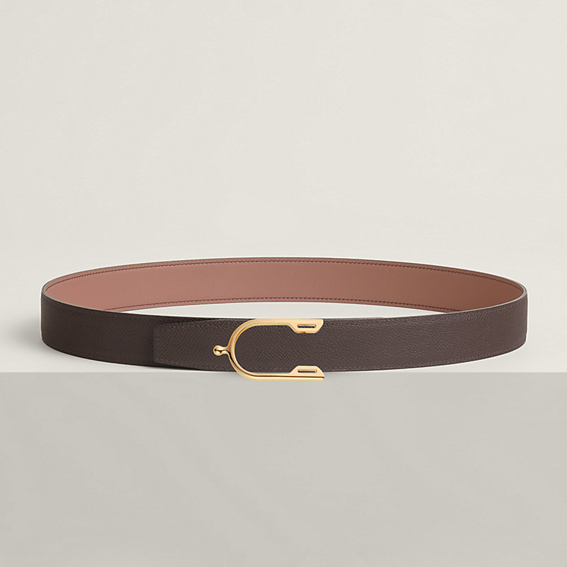 Eperon belt buckle & Reversible leather strap 32 mm