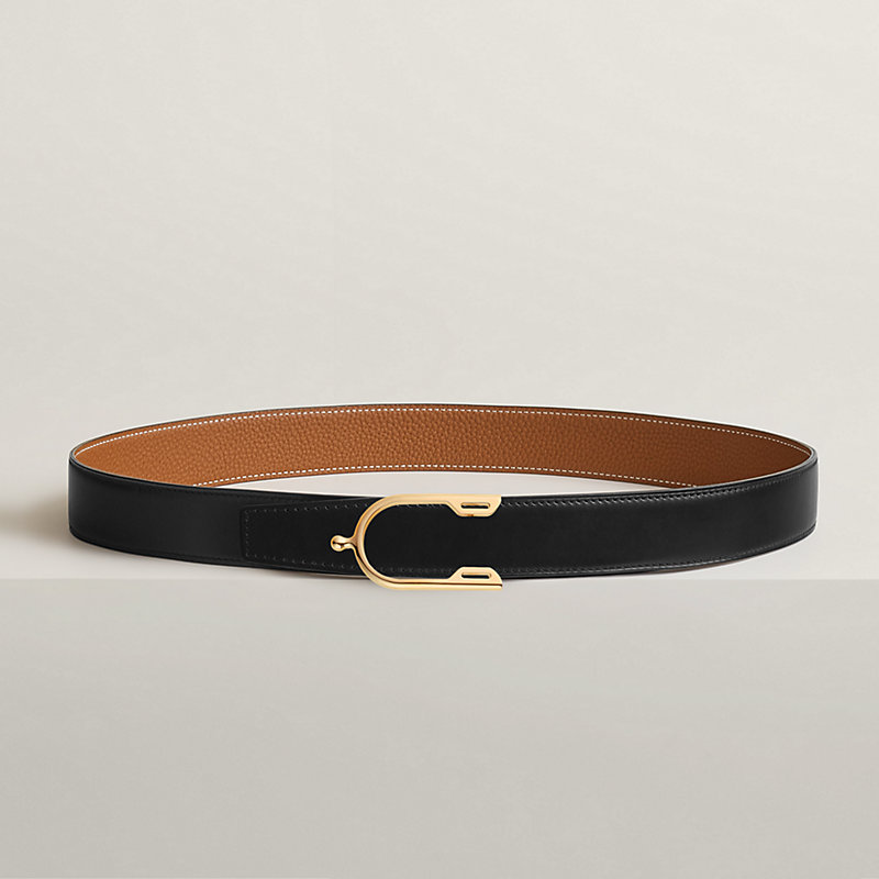 Eperon belt buckle & Reversible leather strap 32 mm