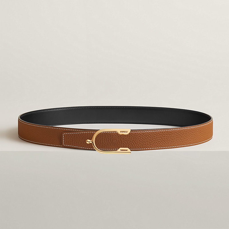 Eperon belt buckle & Reversible leather strap 32 mm