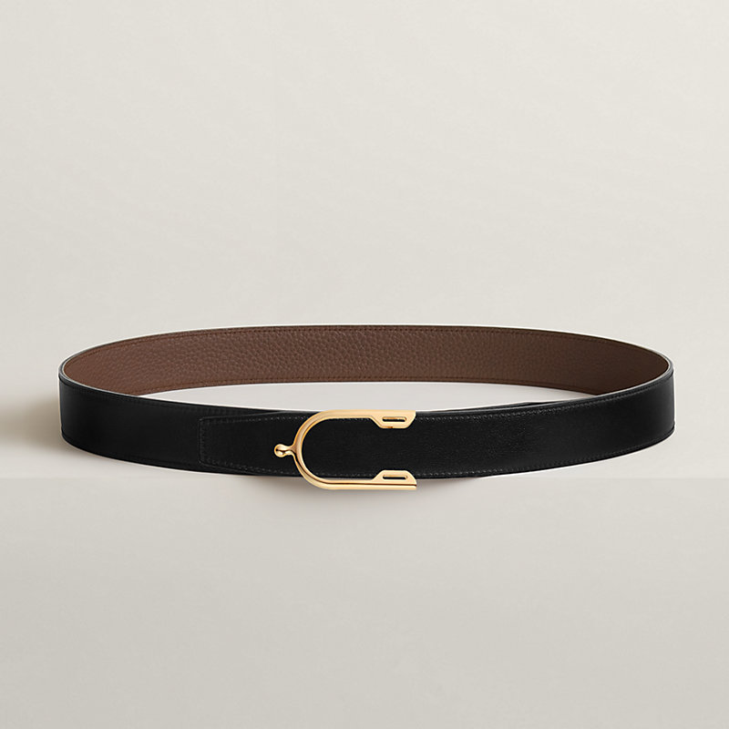 Eperon belt buckle & Reversible leather strap 32 mm