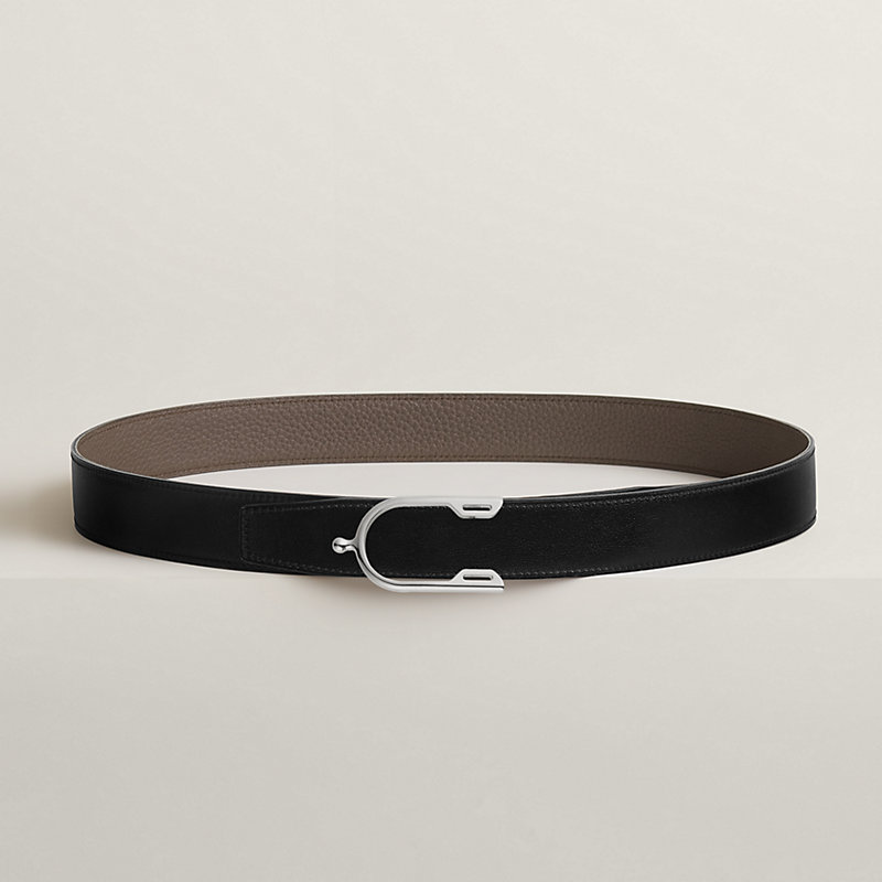 Eperon belt buckle & Reversible leather strap 32 mm