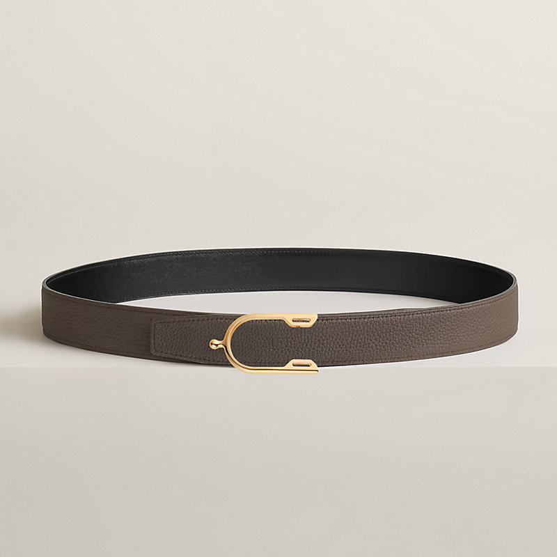 Eperon belt buckle & Reversible leather strap 32 mm