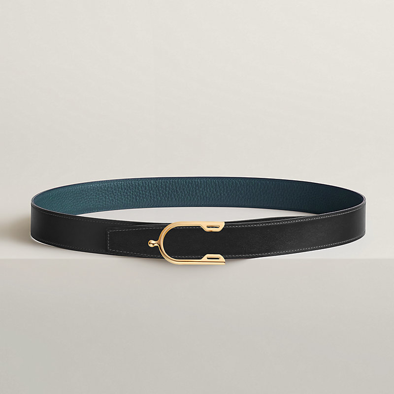 Eperon belt buckle & Reversible leather strap 32 mm