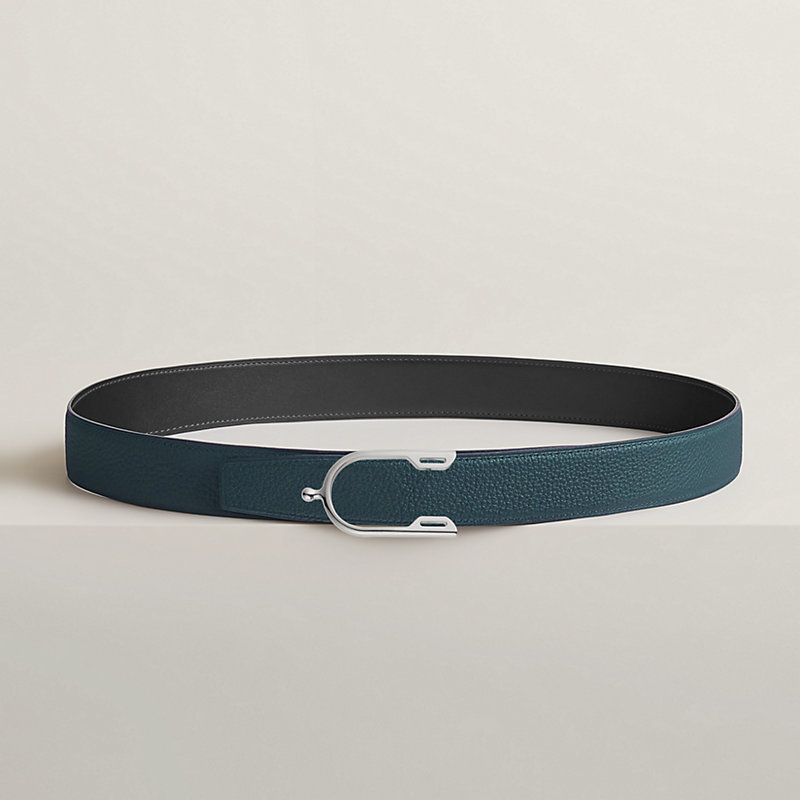 Eperon belt buckle & Reversible leather strap 32 mm