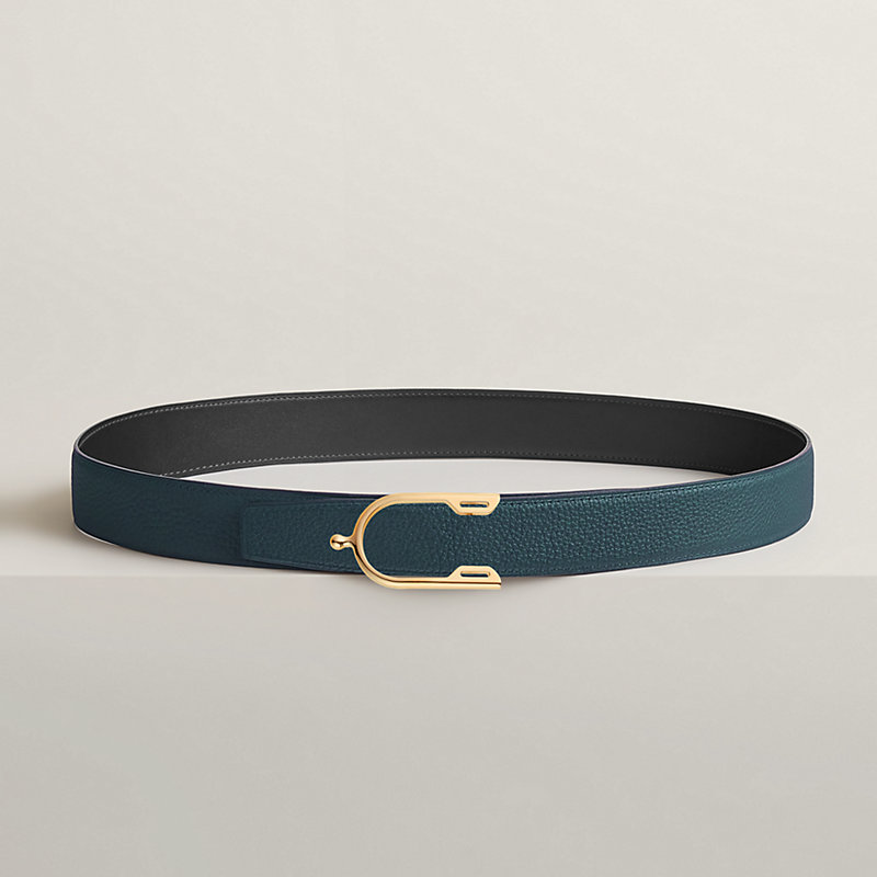Eperon belt buckle & Reversible leather strap 32 mm