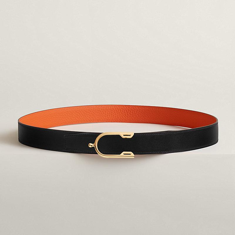Eperon belt buckle & Reversible leather strap 32 mm
