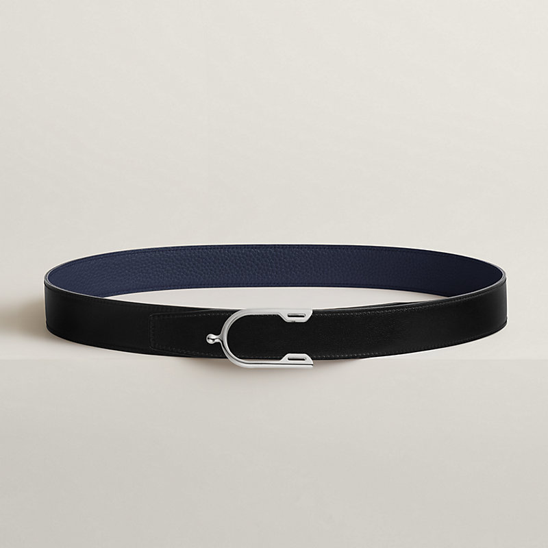 Eperon belt buckle & Reversible leather strap 32 mm