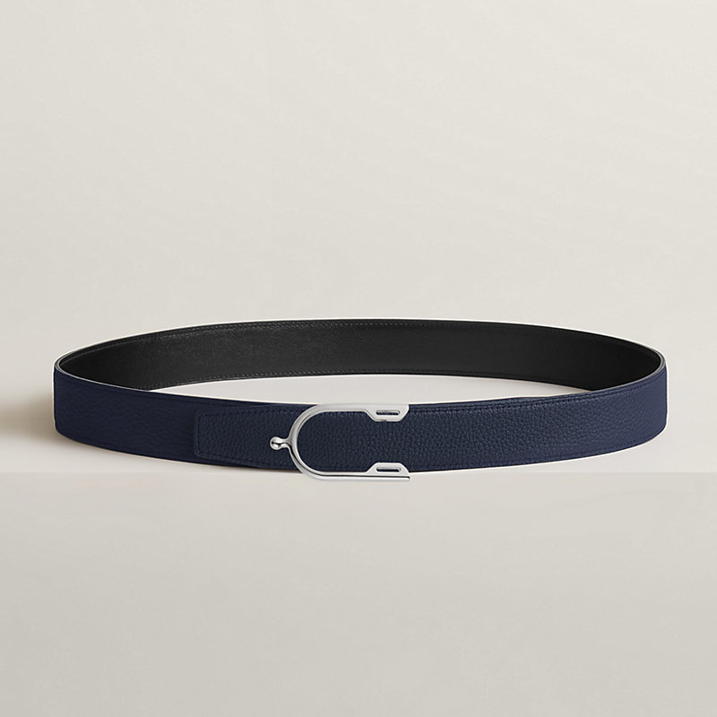 Eperon belt buckle & Reversible leather strap 32 mm