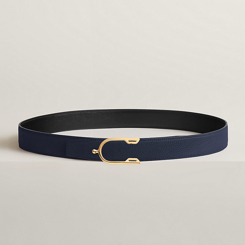 Eperon belt buckle & Reversible leather strap 32 mm