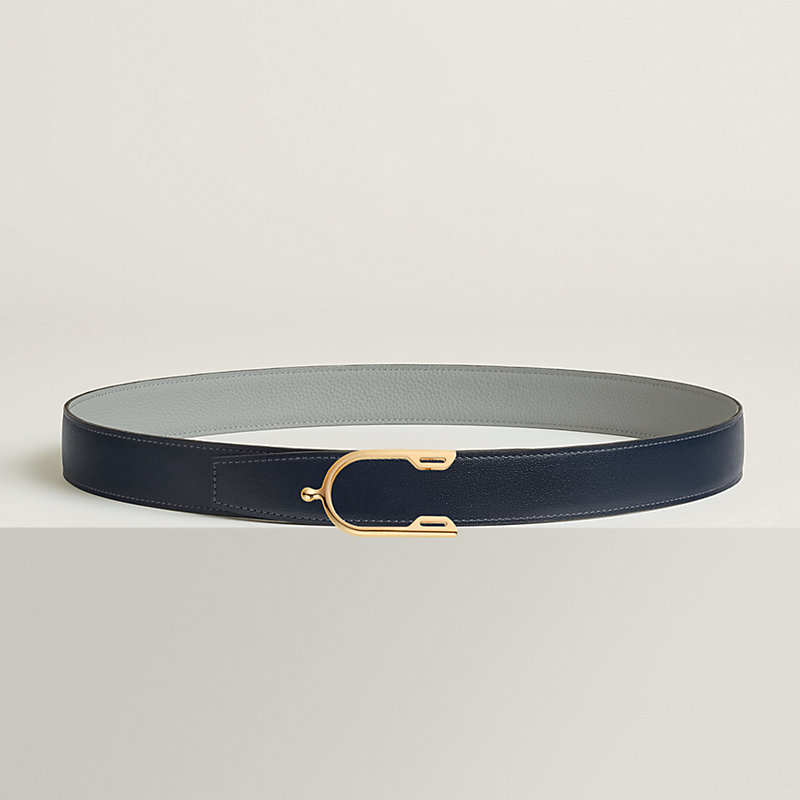 Eperon belt buckle & Reversible leather strap 32 mm