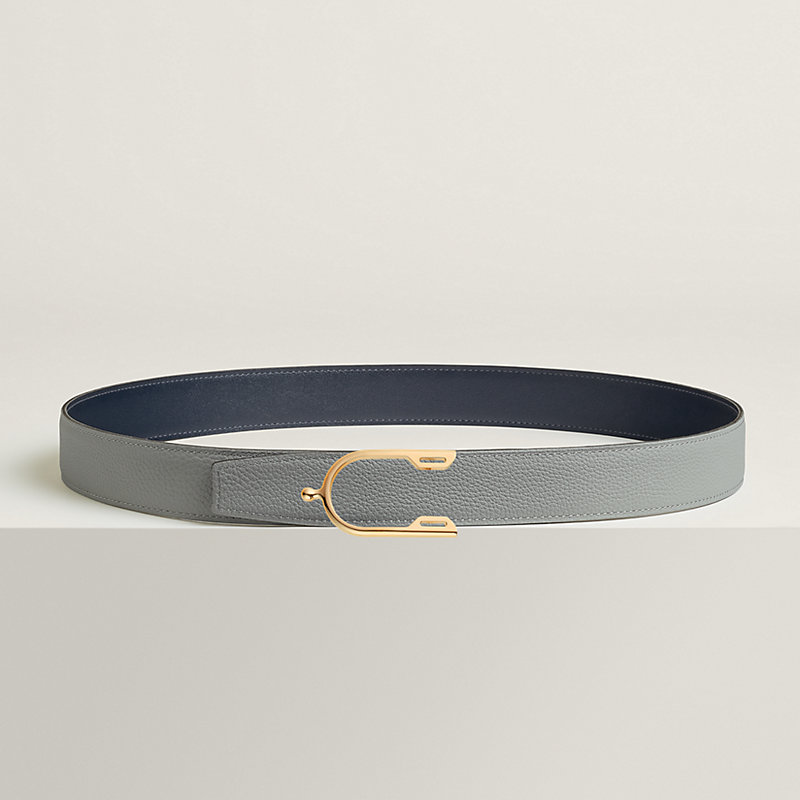 Eperon belt buckle & Reversible leather strap 32 mm