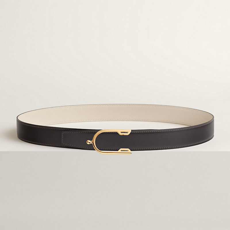 Eperon belt buckle & Reversible leather strap 32 mm
