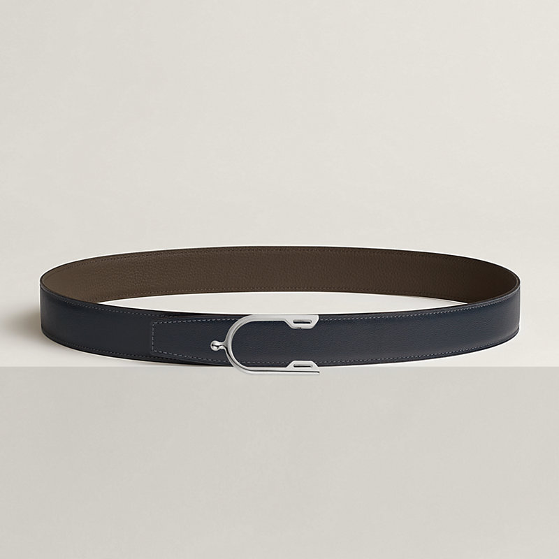 Eperon belt buckle & Reversible leather strap 32 mm
