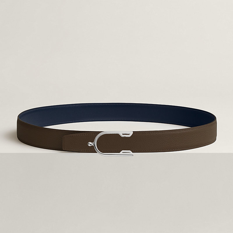 Eperon belt buckle & Reversible leather strap 32 mm