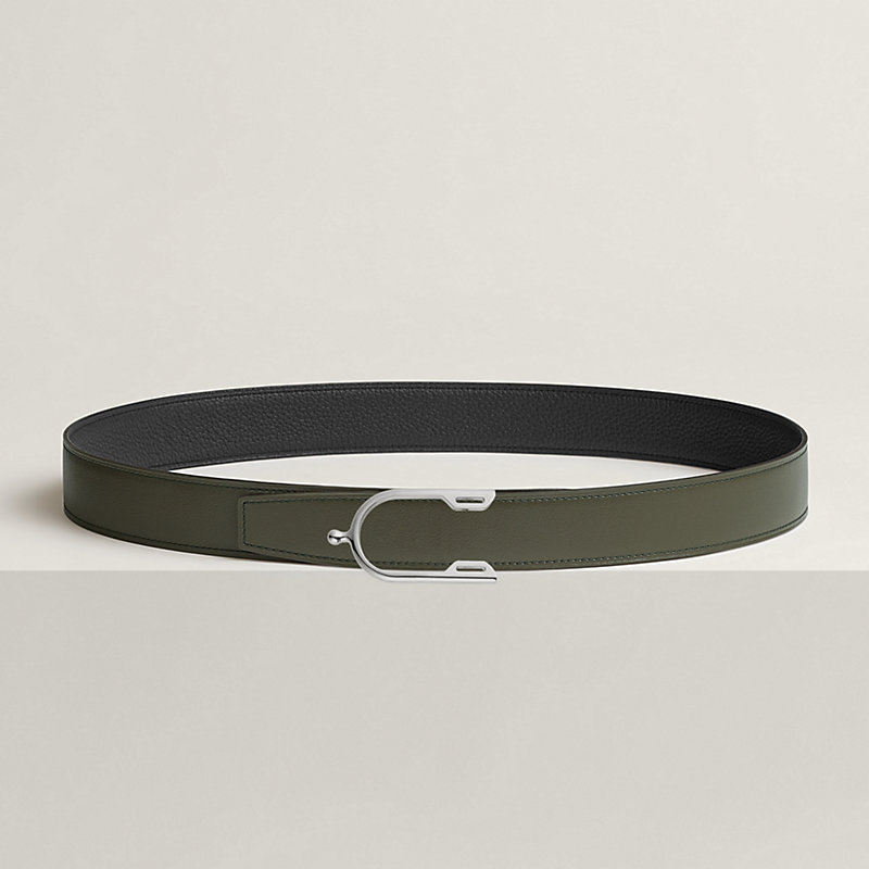 Eperon belt buckle & Reversible leather strap 32 mm