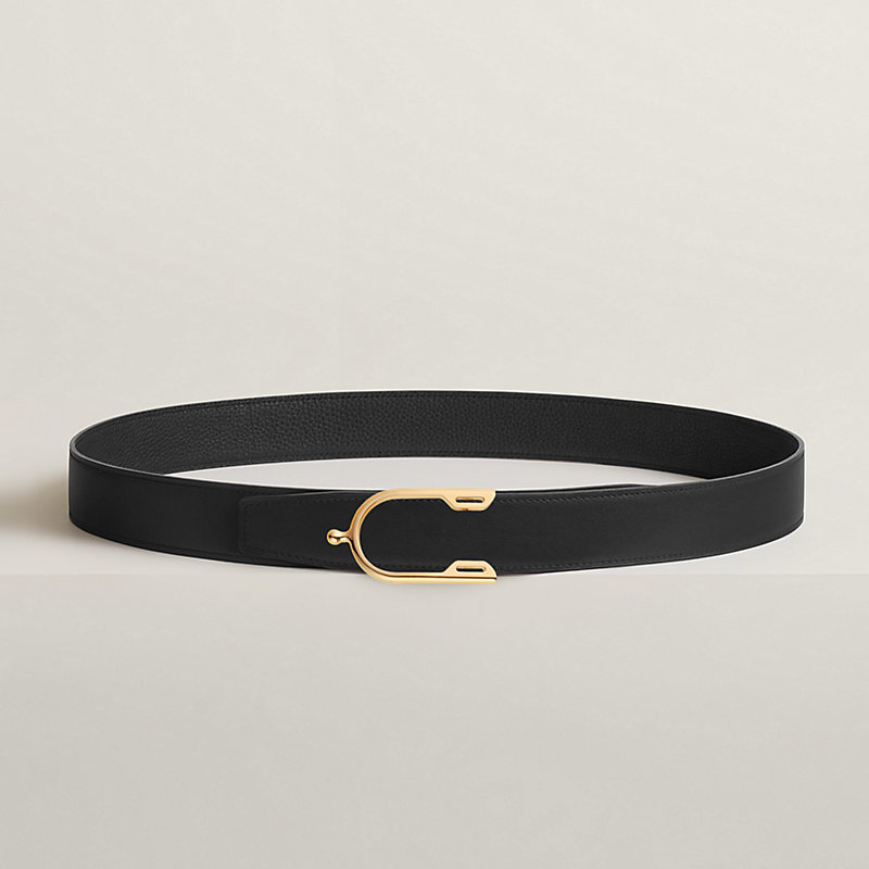 Eperon belt buckle & Reversible leather strap 32 mm