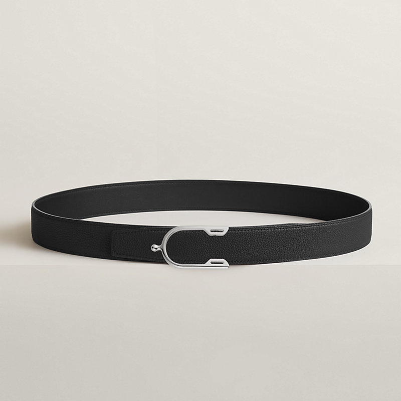 Eperon belt buckle & Reversible leather strap 32 mm