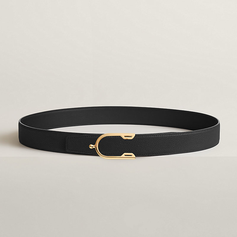 Eperon belt buckle & Reversible leather strap 32 mm
