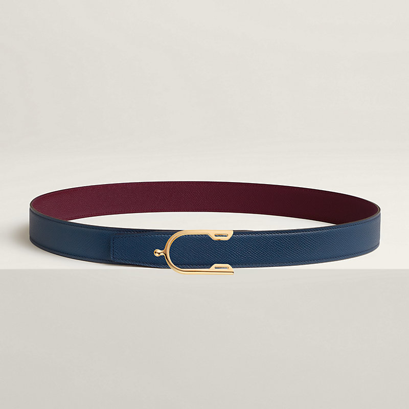 Eperon belt buckle & Reversible leather strap 32 mm