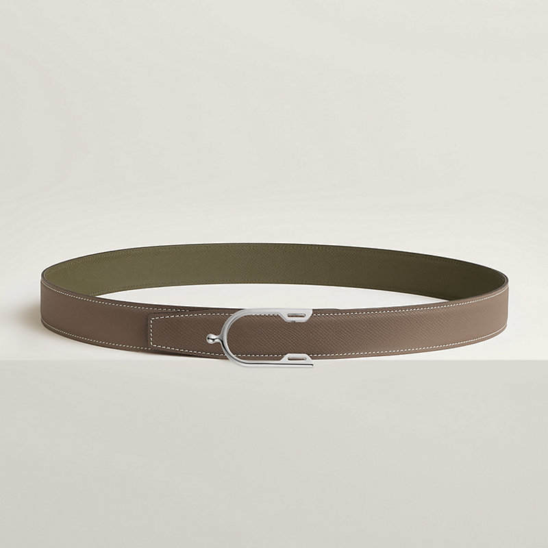 Eperon belt buckle & Reversible leather strap 32 mm