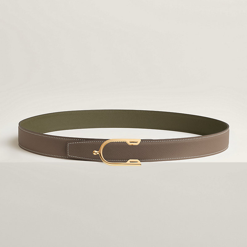 Eperon belt buckle & Reversible leather strap 32 mm