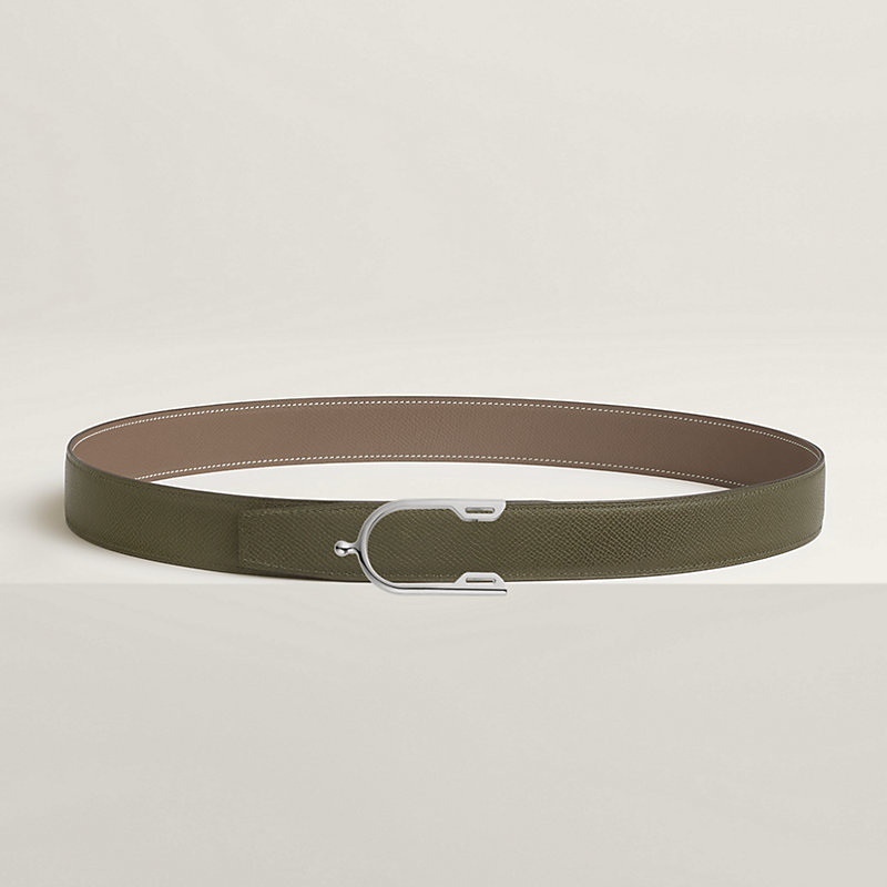 Eperon belt buckle & Reversible leather strap 32 mm