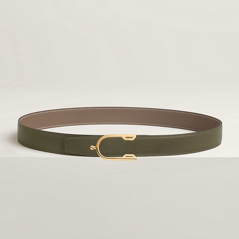 Eperon belt buckle & Reversible leather strap 32 mm