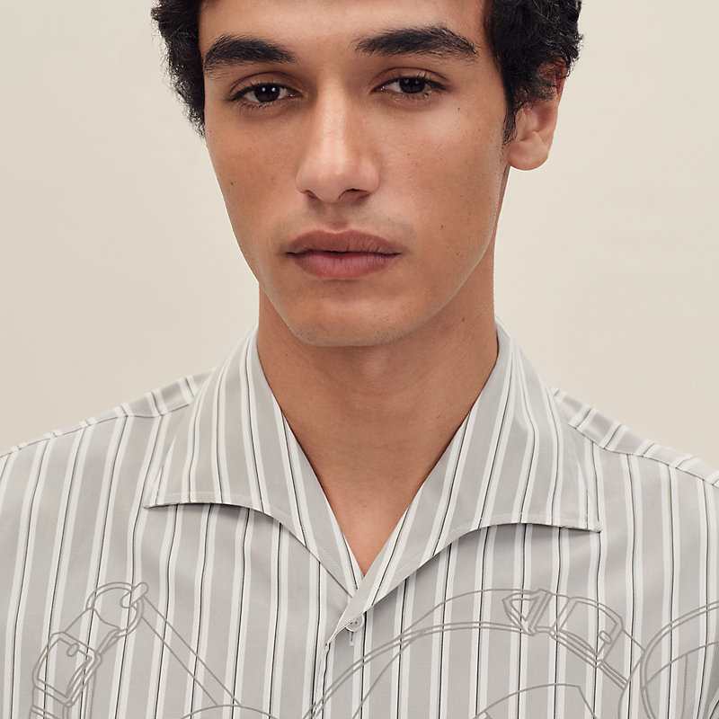 "Eperon d'Or 3D Ray" short-sleeve straight cut shirt
