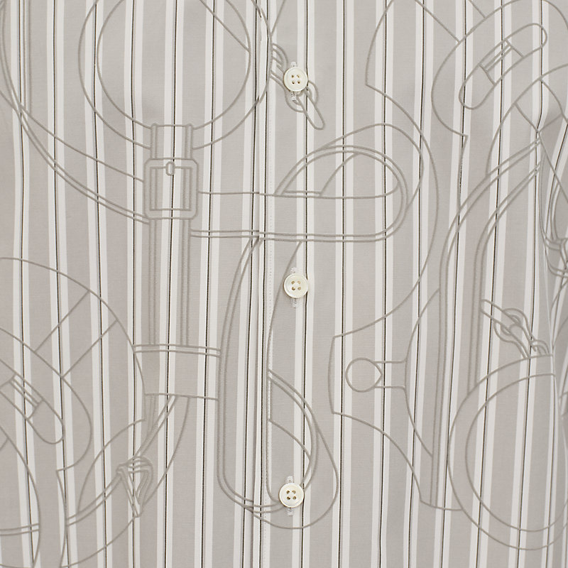 "Eperon d'Or 3D Ray" short-sleeve straight cut shirt