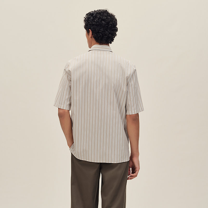 "Eperon d'Or 3D Ray" short-sleeve straight cut shirt