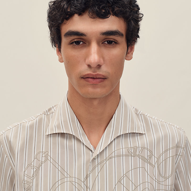 "Eperon d'Or 3D Ray" short-sleeve straight cut shirt
