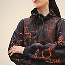 View: Worn, "Eperon d'Or Bandana" oversized zipped hooded jacket