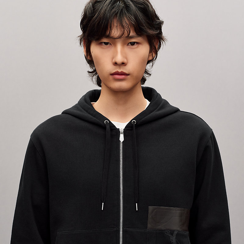 "Eperon d'Or en Perspective" zipped hooded sweater, View: , view 4 of 5