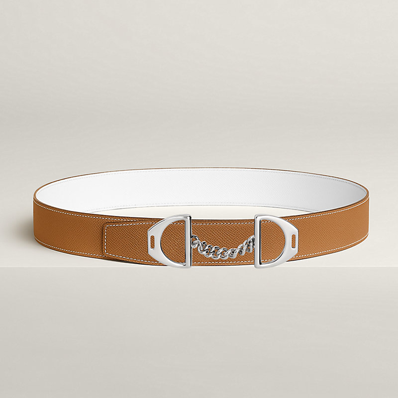 Equipage belt buckle & Reversible leather strap 38 mm