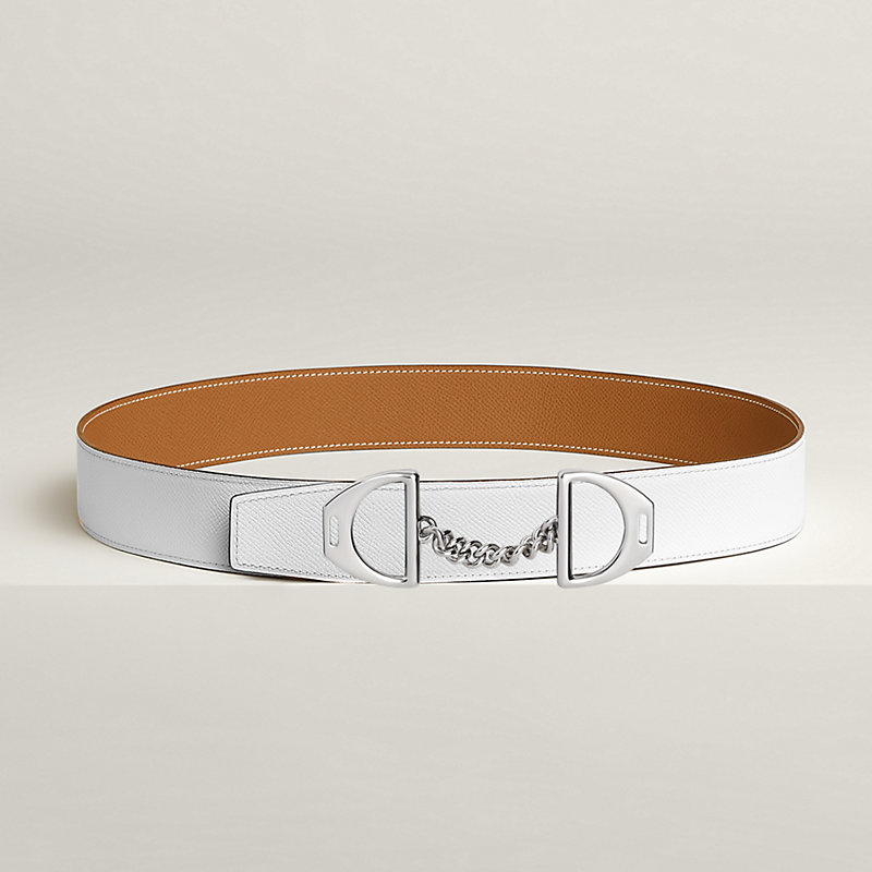 Equipage belt buckle & Reversible leather strap 38 mm