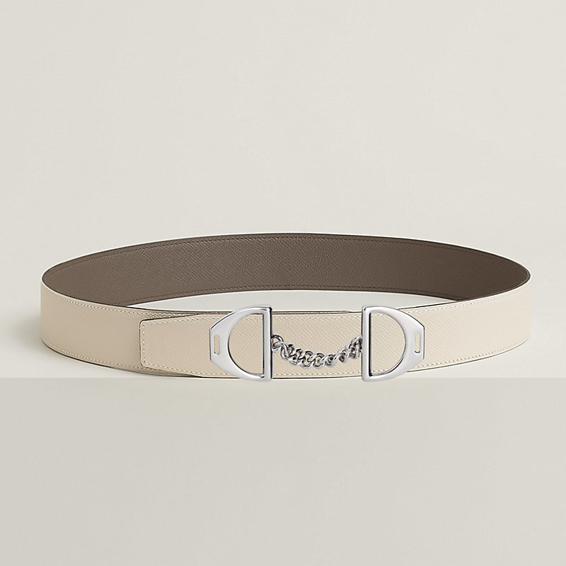 Equipage belt buckle & Reversible leather strap 38 mm