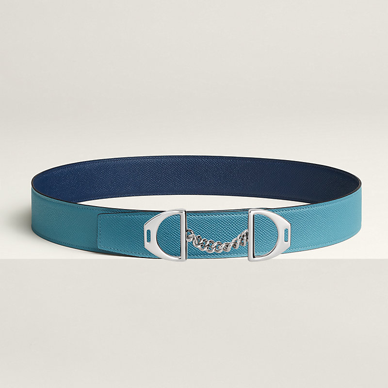 Equipage belt buckle & Reversible leather strap 38 mm