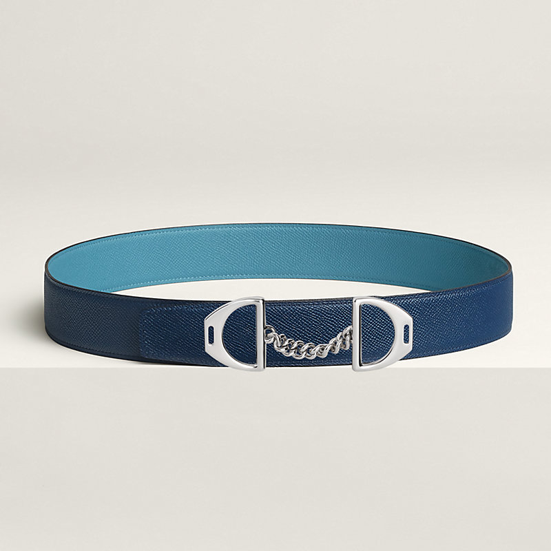 Equipage belt buckle & Reversible leather strap 38 mm