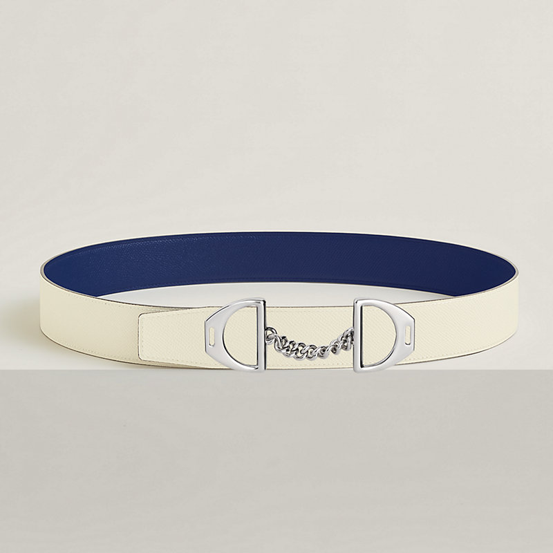 Equipage belt buckle & Reversible leather strap 38 mm