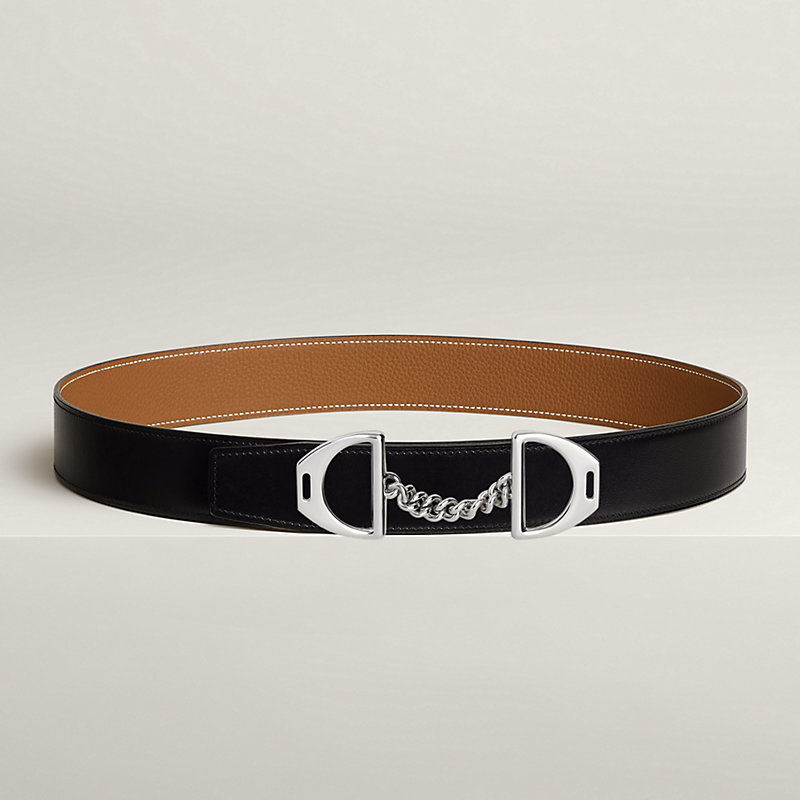 Equipage belt buckle & Reversible leather strap 38 mm